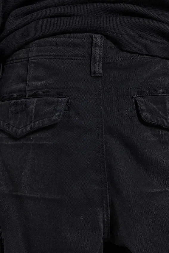 Short cargo « Beach » noir délavé