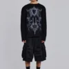 Short cargo « Beach » noir délavé