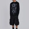 Short cargo « Beach » noir délavé