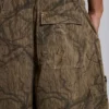 Short cargo en toile de parachute motif camouflage forêt