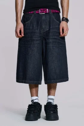 Short Colossus indigo froissé