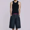 Short Colossus indigo froissé