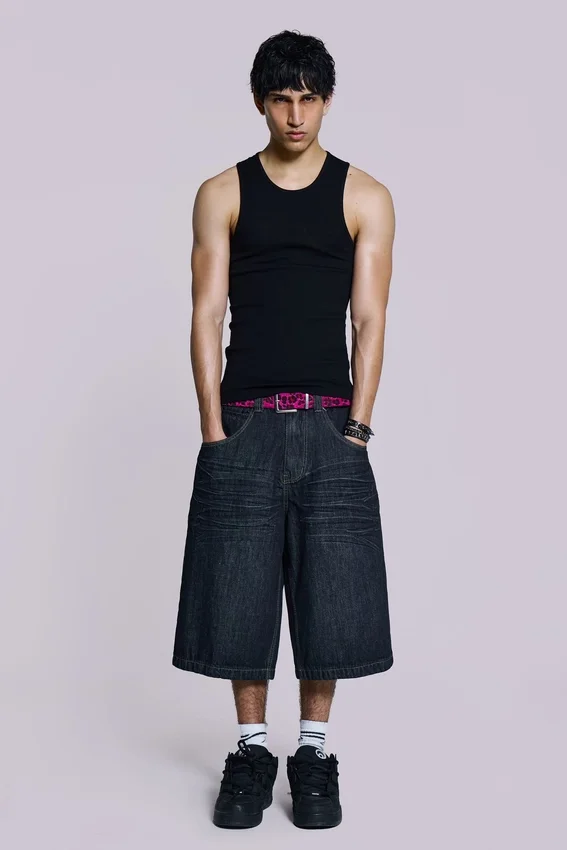 Short Colossus indigo froissé