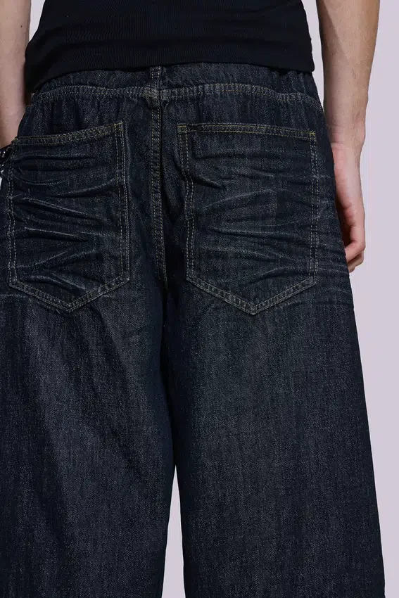Short Colossus indigo froissé