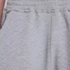 Short de jogging « Monster » en tissu gaufré gris chiné
