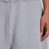 Short de jogging « Monster » en tissu gaufré gris chiné