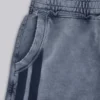 Short de jogging « Monster » gris délavé à rayures sportives