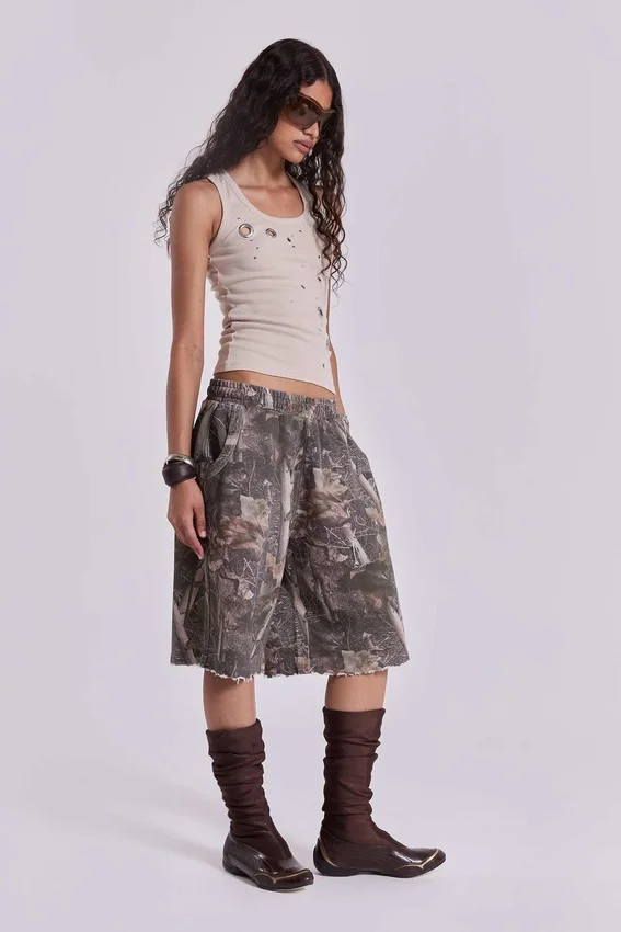 Short de jogging Monster à motif camouflage Woodland