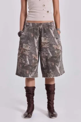 Short de jogging Monster à motif camouflage Woodland
