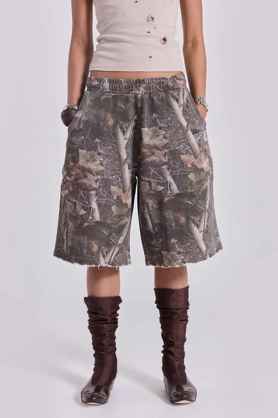 Short de jogging Monster à motif camouflage Woodland