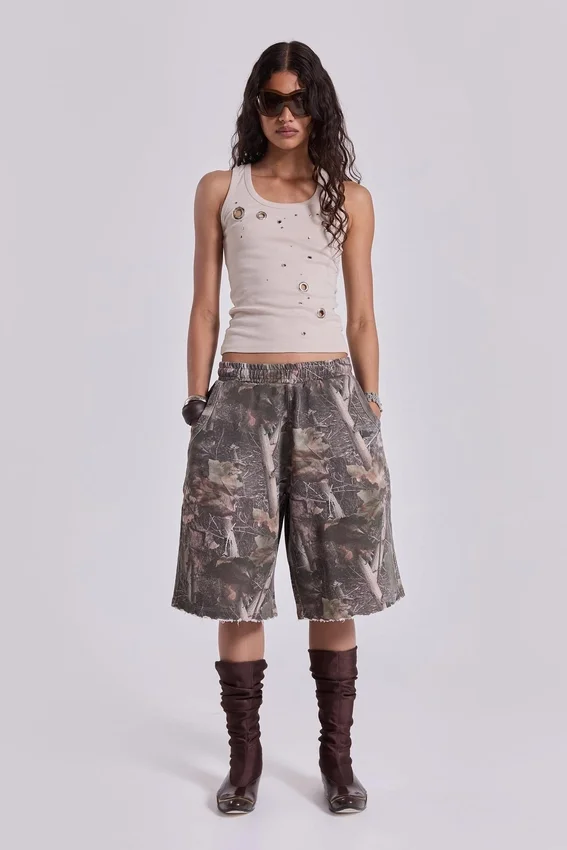 Short de jogging Monster à motif camouflage Woodland
