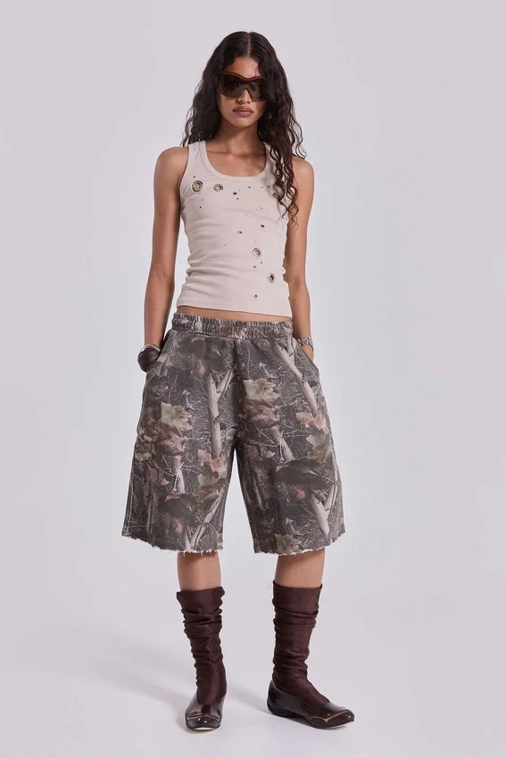 Short de jogging Monster à motif camouflage Woodland
