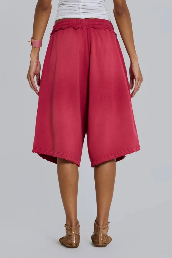 Short de jogging Monster à rayures sportives rouges