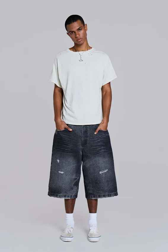 Short en jean Cinch Colossus noir