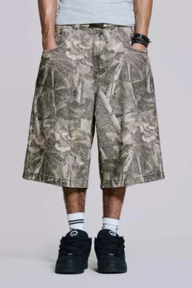 Short en jean Colossus camouflage Woodland