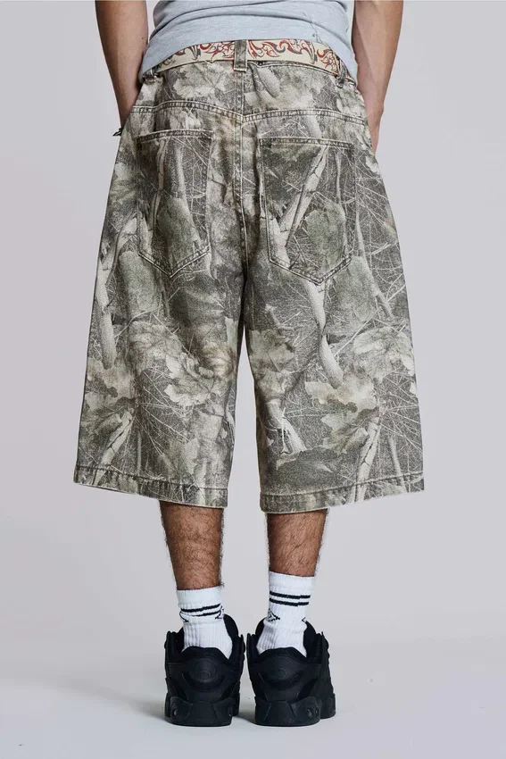 Short en jean Colossus camouflage Woodland