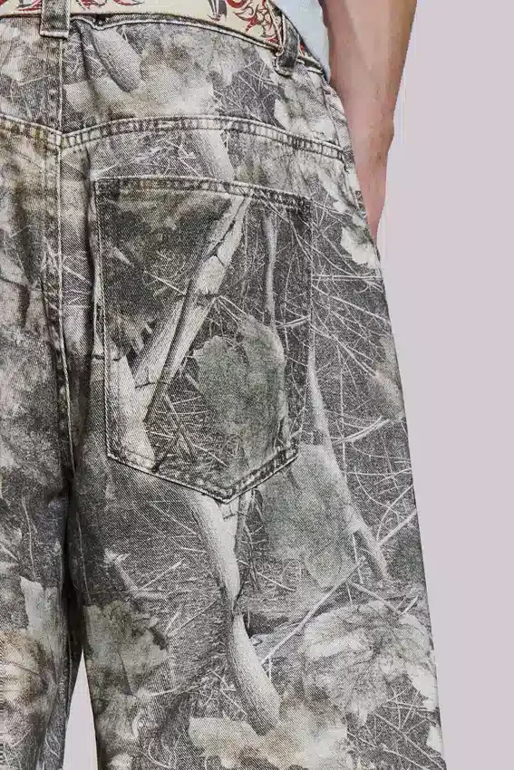 Short en jean Colossus camouflage Woodland