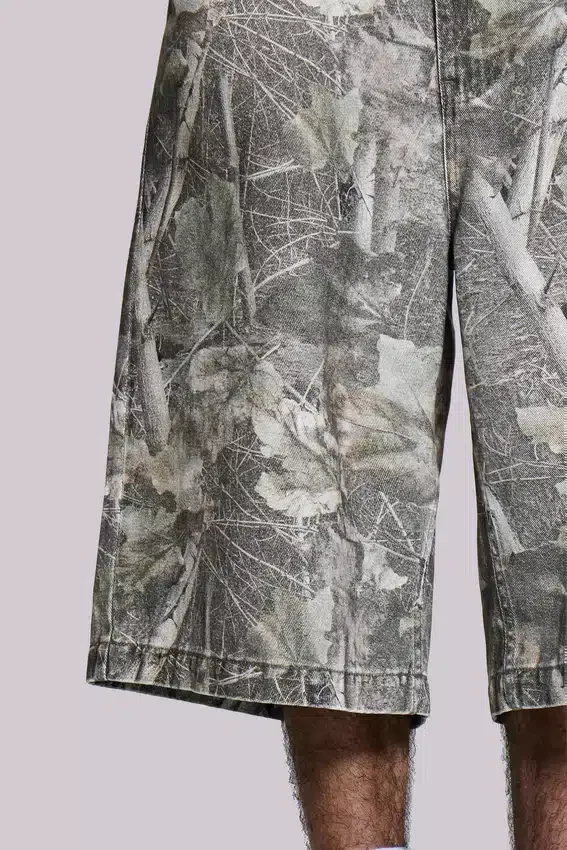 Short en jean Colossus camouflage Woodland