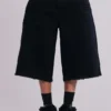 Short en jean Colossus noir sable