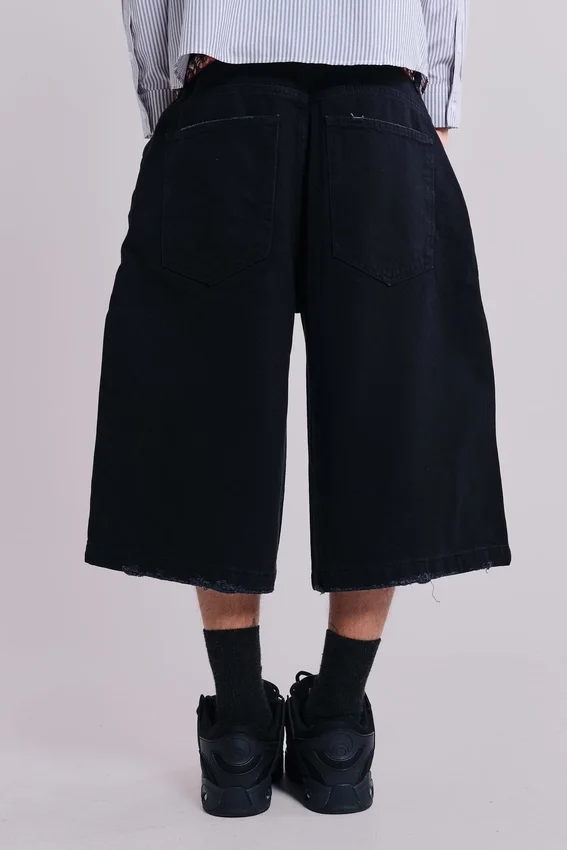 Short en jean Colossus noir sable