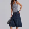 Short en jean Colossus « Union Jack » indigo