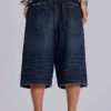 Short en jean Colossus « Union Jack » indigo
