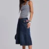 Short en jean Colossus « Union Jack » indigo