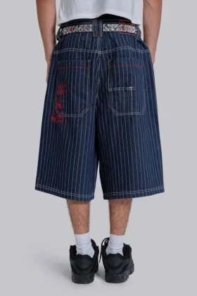 Short en jean à fines rayures « Ollie »