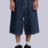Short en jean à fines rayures « Ollie »