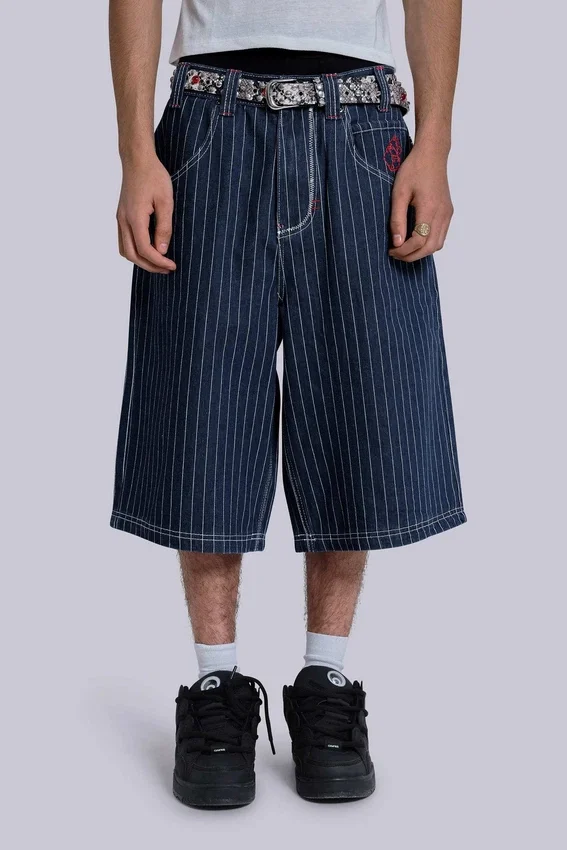 Short en jean à fines rayures « Ollie »