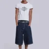 Short en jean à fines rayures « Ollie »