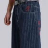 Short en jean à fines rayures « Ollie »
