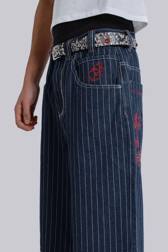 Short en jean à fines rayures « Ollie »
