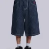 Short en jean à fines rayures « Ollie »
