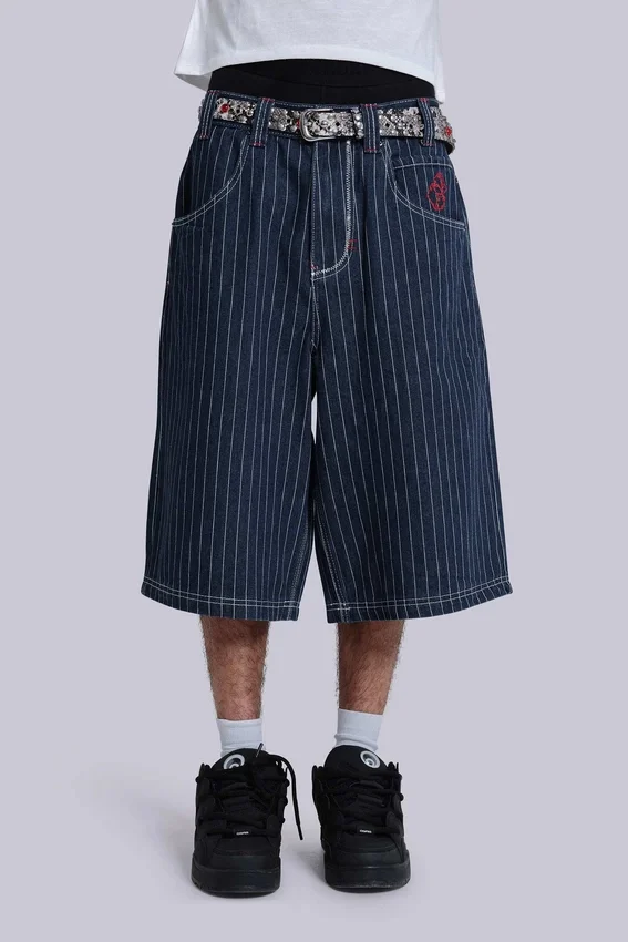 Short en jean à fines rayures « Ollie »