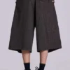 Short en jean « Jumbo Jorts » à carreaux marron