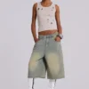 Short en jean « Jumbo Jorts » délavé clair
