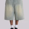 Short en jean « Jumbo Jorts » délavé clair