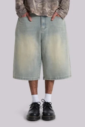 Short en jean « Jumbo Jorts » délavé clair