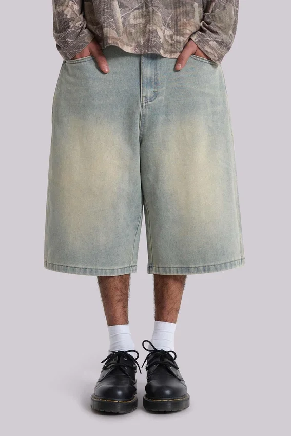 Short en jean « Jumbo Jorts » délavé clair