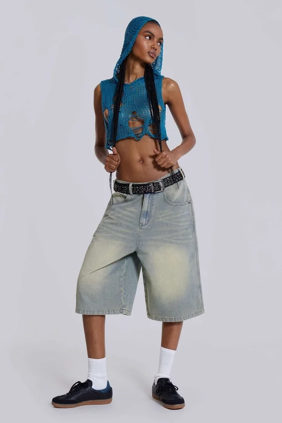 Short en jean « Jumbo Jorts » délavé clair