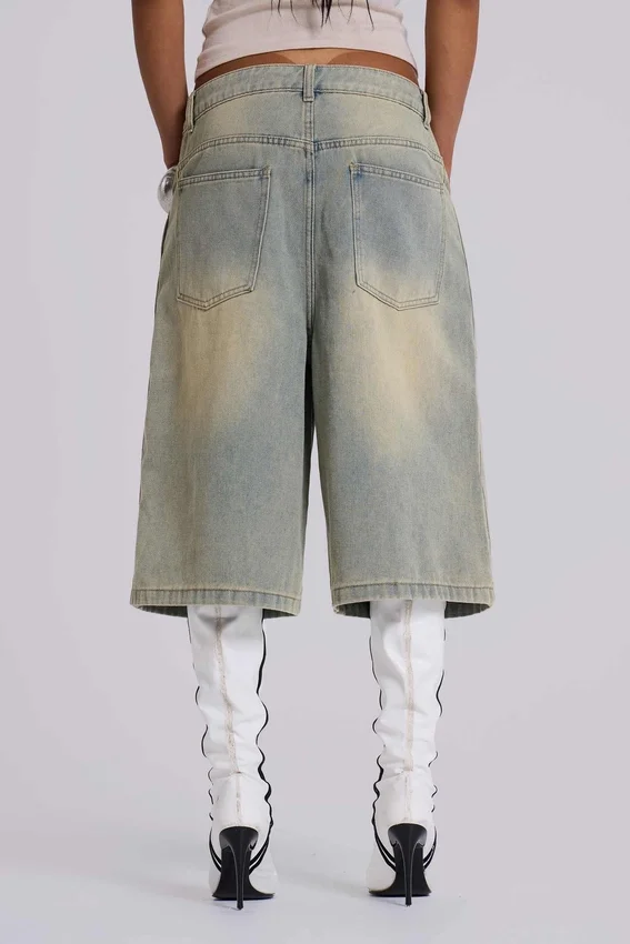 Short en jean « Jumbo Jorts » délavé clair