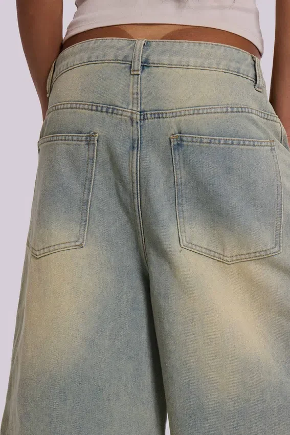 Short en jean « Jumbo Jorts » délavé clair