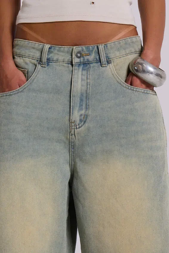 Short en jean « Jumbo Jorts » délavé clair