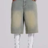 Short en jean « Jumbo Jorts » délavé clair
