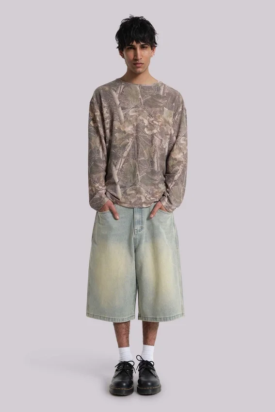 Short en jean « Jumbo Jorts » délavé clair