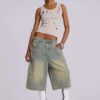Short en jean « Jumbo Jorts » délavé clair