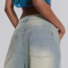Short en jean « Jumbo Jorts » délavé clair