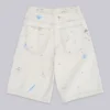 Short en jean « Paint Colossus » écru