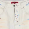 Short en jean « Paint Colossus » écru